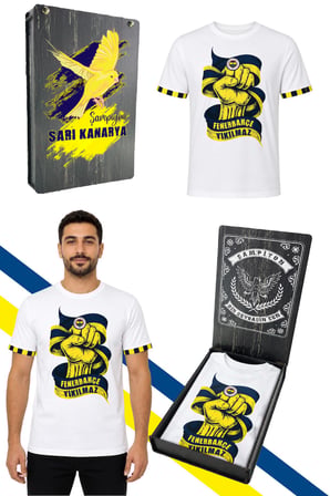 ERKEK TRIBUN FENERBAHÇE YIKILMAZ T-SHİRT UV KUTU HEDİYELİ