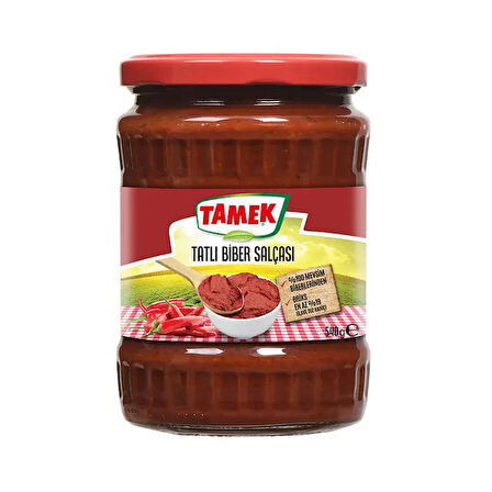 Tamek Biber Salçası Tatlı 540 gr Cam x 3 Adet