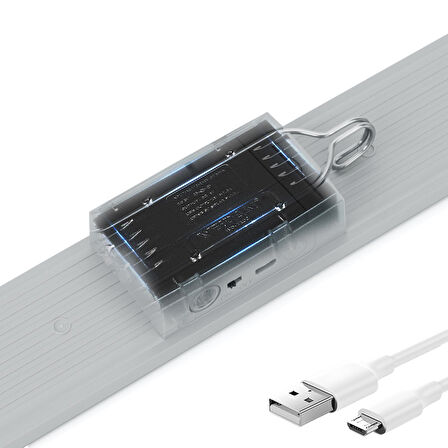 KUMANDALI - ZAMAN - IŞIK GÜCÜ AYARLI METAL ASKILI - USB ŞARJLI LAMBA FENER 20SMD LED (5314)