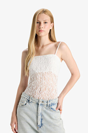 Coool Fitted Dantel Bodysuit