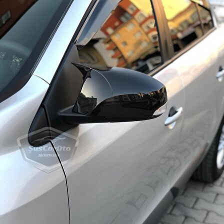 Renault Fluence 2009-2016 Batman Yarasa Ayna Kapağı Piano Black ABS Plastik