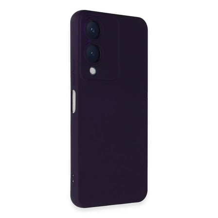 Vivo Y17S Kılıf Nano içi Kadife Silikon - Mor