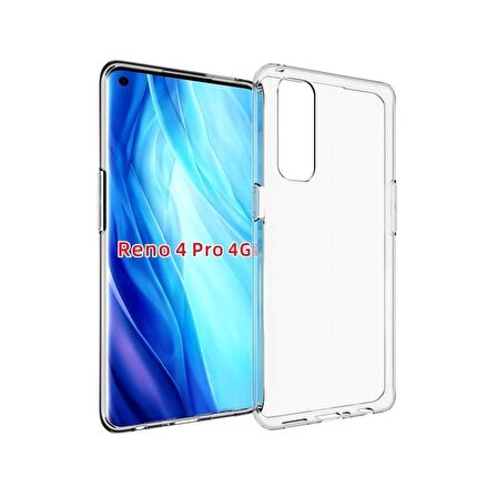 Gpack Oppo Reno 4 Pro Kılıf Süper Silikon Şeffaf Koruma