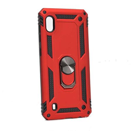 Smcase Samsung Galaxy M10 Kılıf Vega Yüzüklü Tank Kapak 