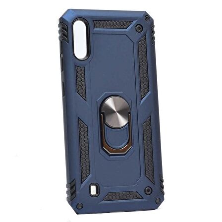 Smcase Samsung Galaxy M10 Kılıf Vega Yüzüklü Tank Kapak 