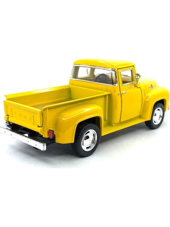 Kinsmart 1956 Ford F - 100 Pickup Çek Bırak 5inch. Lisanslı Model Araba, Oyuncak Araba 1:38 Sarı