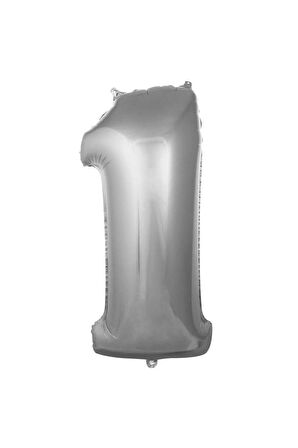 Folyo Balon Rakam Gümüş Renk 40 inc 100 Cm Helyum Uyumlu