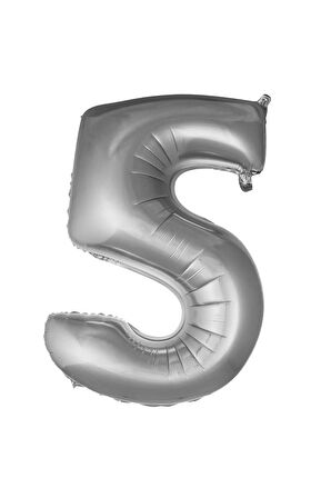 Folyo Balon Rakam Gümüş Renk 40 inc 100 Cm Helyum Uyumlu