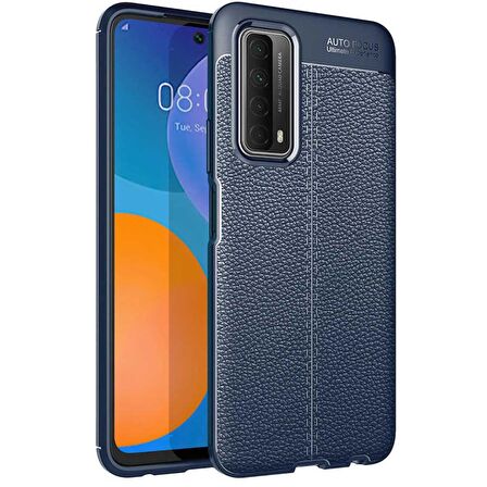 Gpack Huawei P Smart 2021 Kılıf Niss Silikon Deri GörünümlüNano Glass