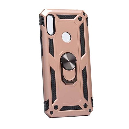 Smcase Huawei Y6 2019 Vega Yüzüklü Tank Kapak Kılıf  Nano Ekran Koruyucu