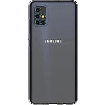 Gpack Samsung Galaxy M31S Kılıf Kamera Korumalı Şeffaf Silikon