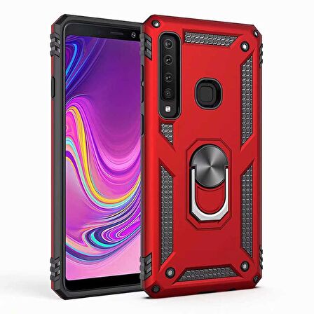 Smcase Samsung Galaxy A9 2018 Vega Yüzüklü Tank Kapak Kılıf