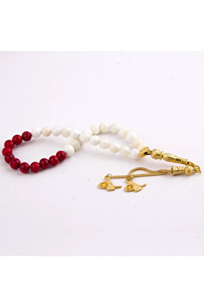 Sedef-Mercan Doğaltaş Tesbih 8 mm