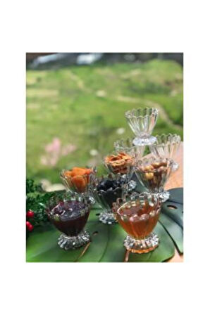 Madame Luda Home Orjinal Cam Ürün Magnolia 3 Adet 250 Ml.tatlı & Dondurma & Çerez Sunum Kasesi.