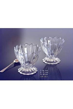 Madame Luda Home Orjinal Cam Ürün Magnolia 3 Adet 250 Ml.tatlı & Dondurma & Çerez Sunum Kasesi.