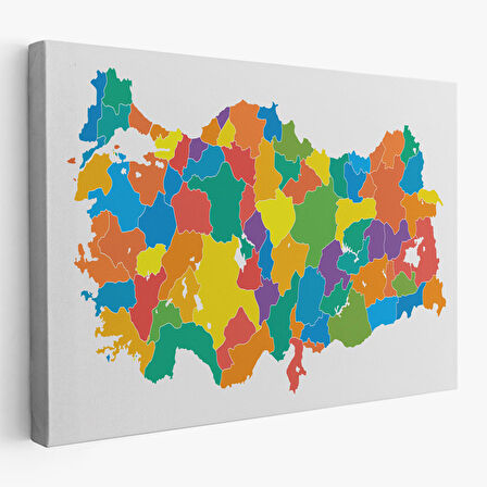 Harita Sepeti Kanvas Türkiye Haritası Dekoratif Tablo 1099
