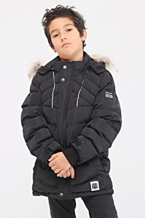 Benittokids Natural Kürklü Erkek Çocuk Kaban 51237