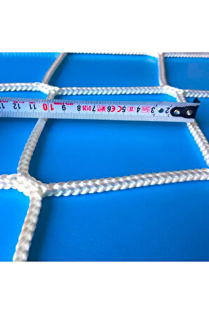 1,50 x 14 Metre Güvenlik Filesi-Kanca-Halat-KALINLIK 6 MM-göz 10 cm- MERDİVEN BALKON Koruma Filesi