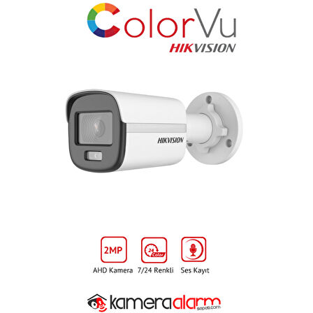 HIKVISION 10 Kameralı, Gece Gündüz Renkli Görüşlü, Ses Kayıtlı AHD Güvenlik Kamerası