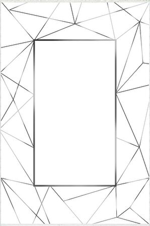 Modern Geometrik Gri Dijital Baskı Halı Kaydırmaz İnce Yıkanabilir