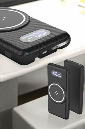 Kompakt Tasarımlı 10.000 mAh Powerbank 4 USB Çıkışlı Dijital Ekranlı