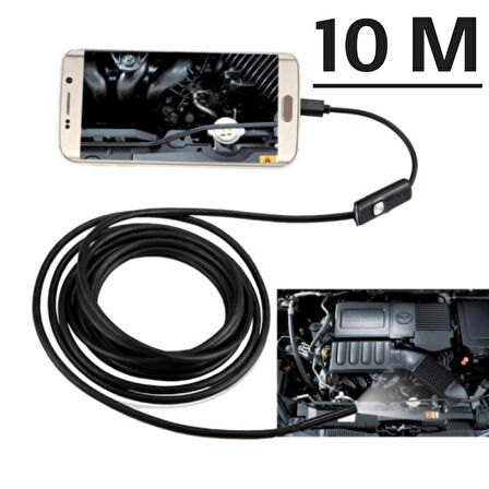 Yoosee 10MT Çift Lens ve Işıklı USB Girişli Çift Kameralı Endeskop Boroskop Yılan Kamera
