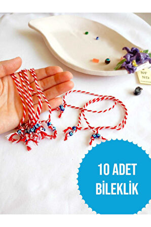10 ADET NAZAR BONCUKLU MARTENİÇKA BİLEKLİK ŞANS ARKADAŞ SEVGİLİ EŞ ÇOCUK HEDİYE BAHAR BİLEKLİĞİ