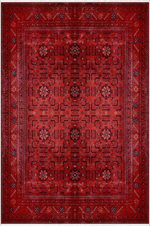 Klasik Eskitme Bordo Yıkanabilir Kesme Halı Kaymaz Yolluk Kilim Koridor İnce