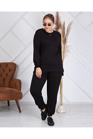 Kadın Düz Renk Büyük Beden Ikiipilik Takım