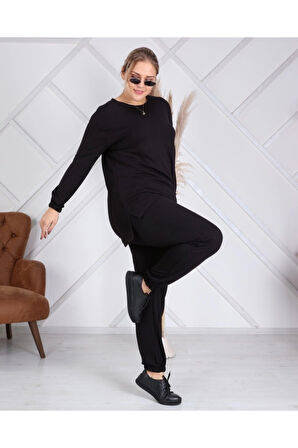 Kadın Düz Renk Büyük Beden Ikiipilik Takım