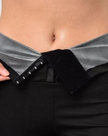 SAUNA SUIT Agraflı Şort Ekstra Yüksek Bel 3 Kademeli Maksimum Terleten