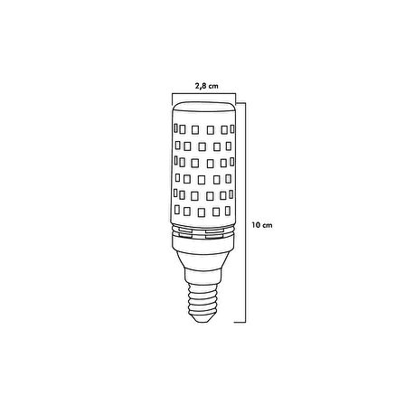 Mısır Şeffaf 10W Üç Renkli E14 LED 10'lu Ampul ERD-306