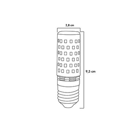 Mısır Şeffaf 10W Üç Renkli E27 LED 10'lu Ampul ERD-307