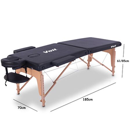 Voit 55003 Siyah Çanta Tipi Lux Masaj Masası