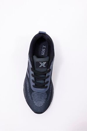 Dijital Baskılı Unisex Siyah Sneaker - Füme Desenli Günlük Ayakkabı