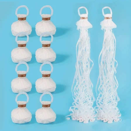 10 Adet Beyaz Düğün Konfeti - Gelin Damat Çıkışı, Nikah ve Düğün Törenleri, Organizasyon için Kağıt Konfeti Süsü