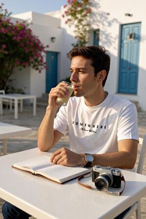 Erkek  Baskılı Yumuşak Kumaş T-Shirt