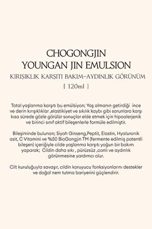 Kırışıklık ve Sarkma Karşıtı Bakım Sunan Emülsiyon CHOGONGJIN Youngan Jin Emulsion