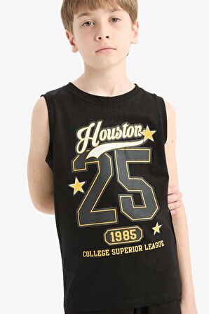 DeFacto Erkek Çocuk Bisiklet Yaka Baskılı Atlet F0690A825HSBK81