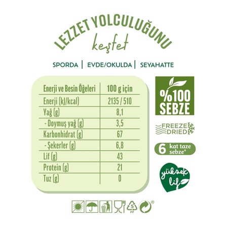 Yayla Enfies Freeze Dried Bezelye 45 g x10