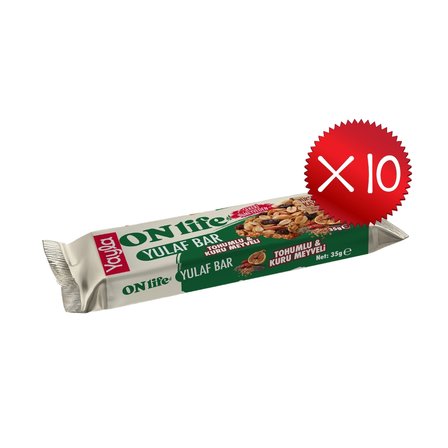 Yayla Onlife Tohumlu ve Kuru Meyveli Yulaf Bar 35 g x10
