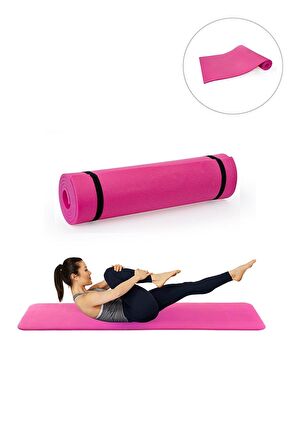 Yoga Minderi Ve Spor Matı Pembe 10mm Taşıma Askılı