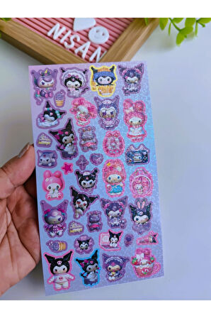 Kuromi Holografik Sticker 1 Adet