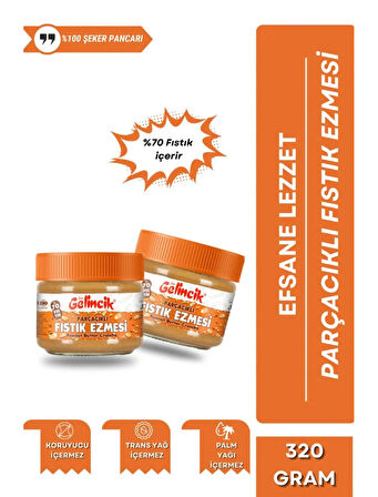 Fıstık Ezmesi (Parçacıklı, Şekerli %70) 320 gr.