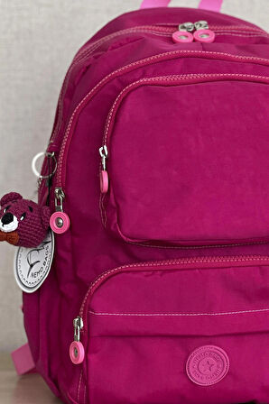 Nemo Bags Fuşya Sırt Çantası Okul Çantası Laptop ve Seyahat Çantası Su Geçirmez Spor Çanta