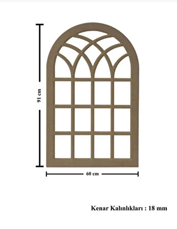 Ahşap MDF Boyanabilir Dekoratif 4 lü Duvar Aynası