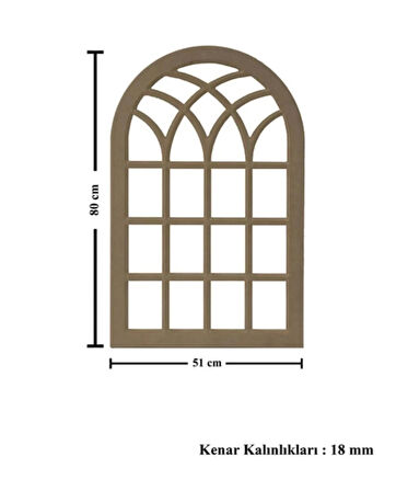 Ahşap MDF Boyanabilir Dekoratif 4 lü Duvar Aynası