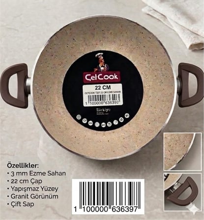 Çetcook T257 22 Cm Ezme Sahan