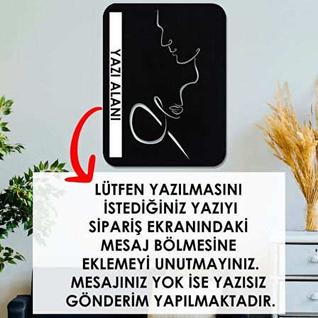 Veraart Işıklı Kişiselleştirilebilir Çift Temalı Tablo Vivian Dekoratif Gece Lambası 40 cm