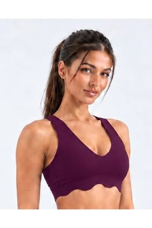 Scallop Detay Spor Büstiyer ( Sadece üst )